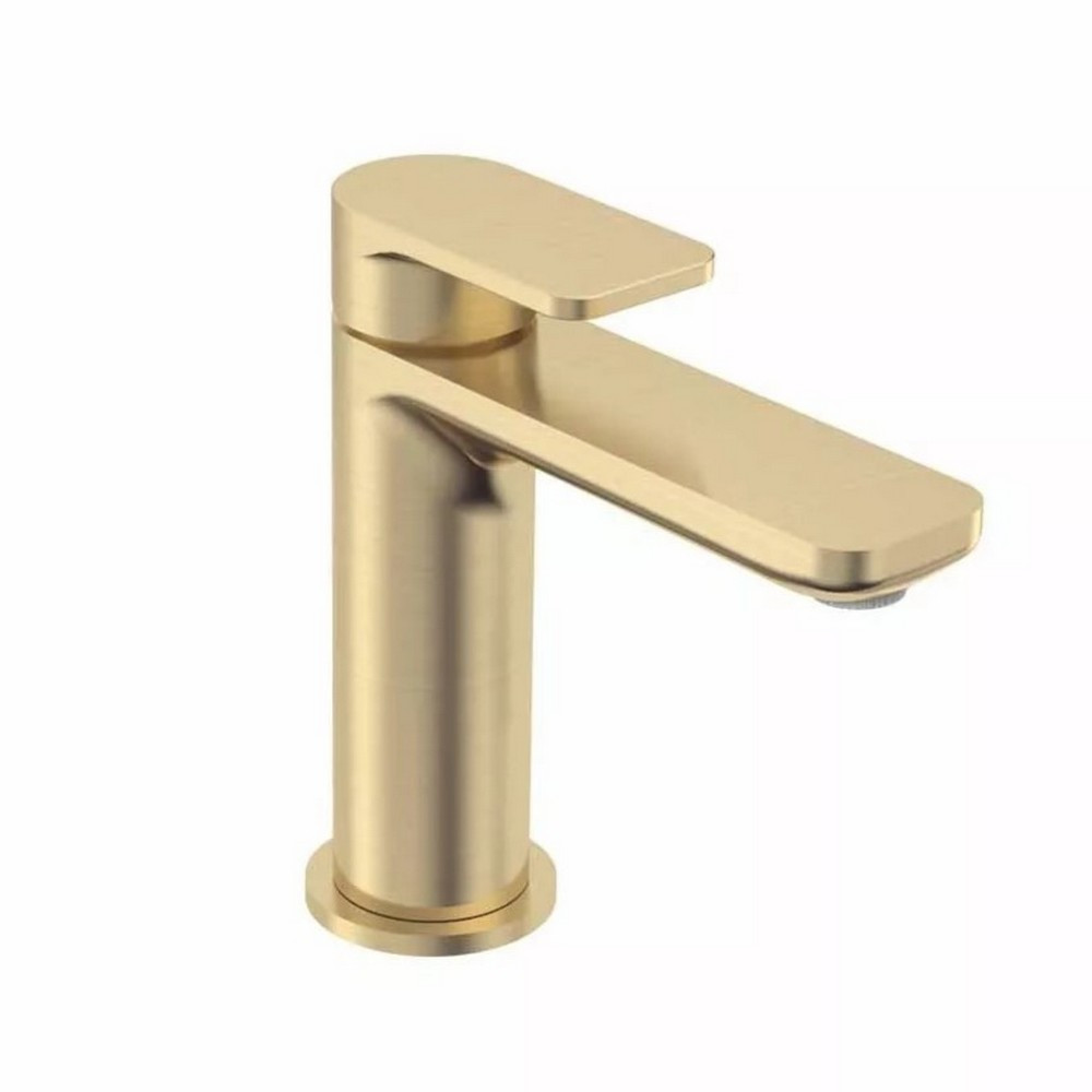 Tavistock Savour Basin Mixer with Click Waste in Brushed Brass