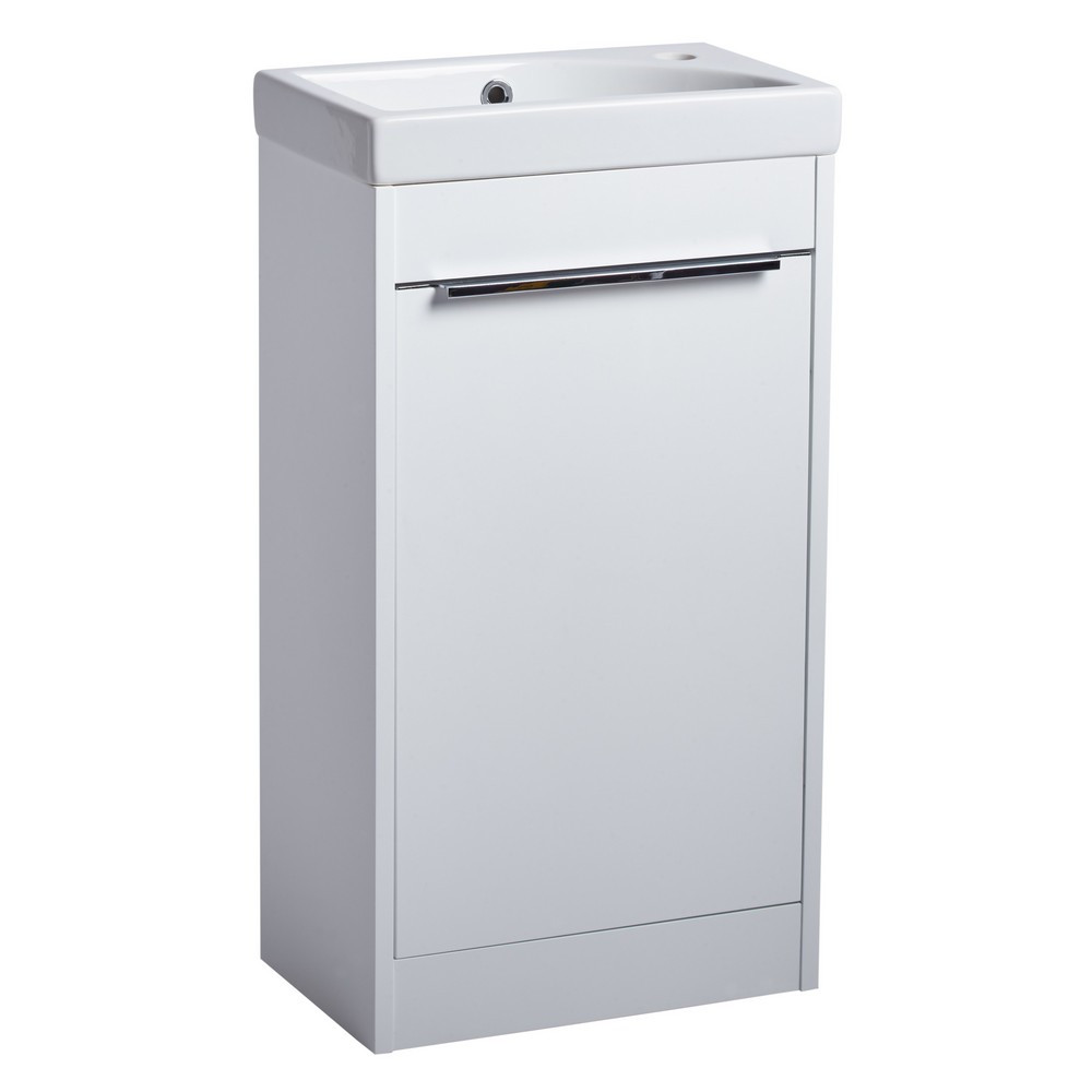Tavistock Sequence 450mm Freestanding Unit in Gloss White with Basin