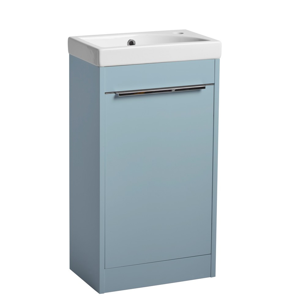 Tavistock Sequence 450mm Freestanding Unit in Mineral Blue with Basin (1)