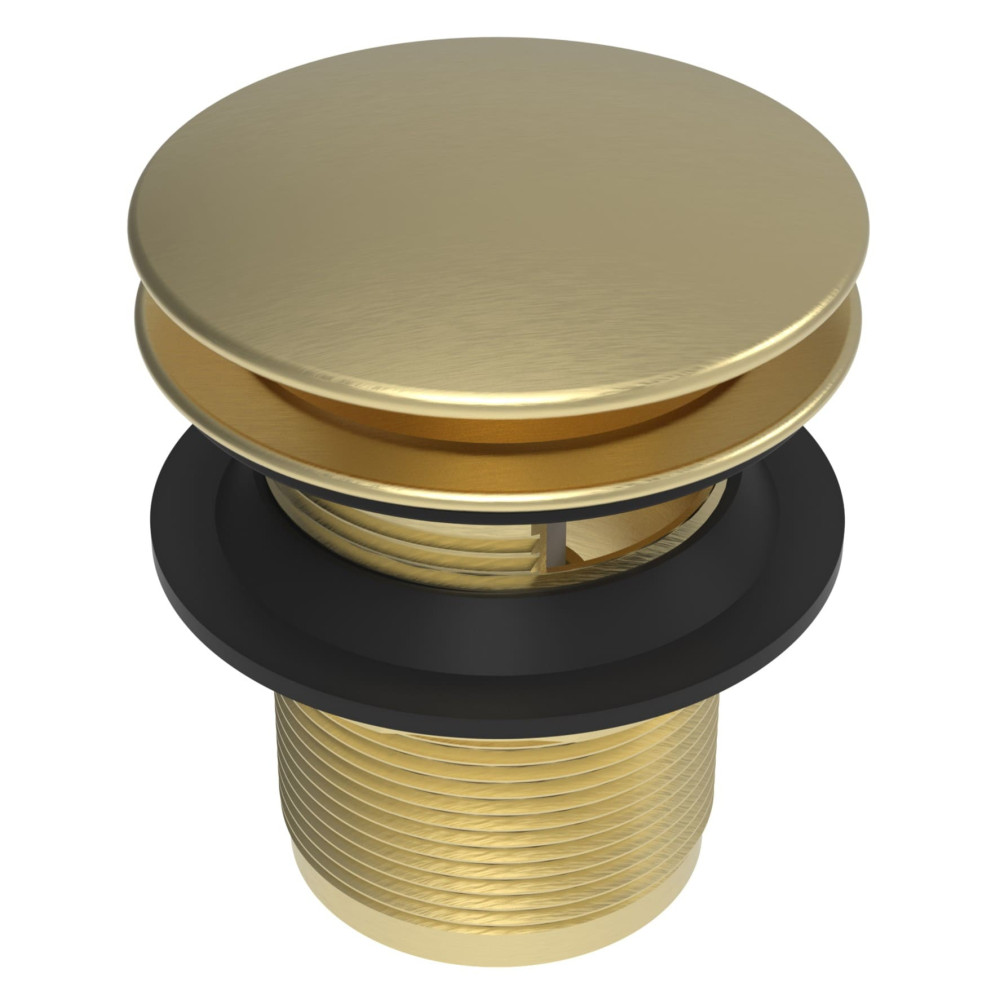 Tavistock Slotted Brushed Brass Bath Clicker Waste