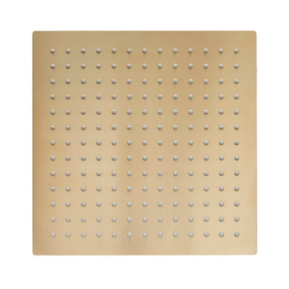 Tavistock Square 250mm Brushed Brass Shower Head