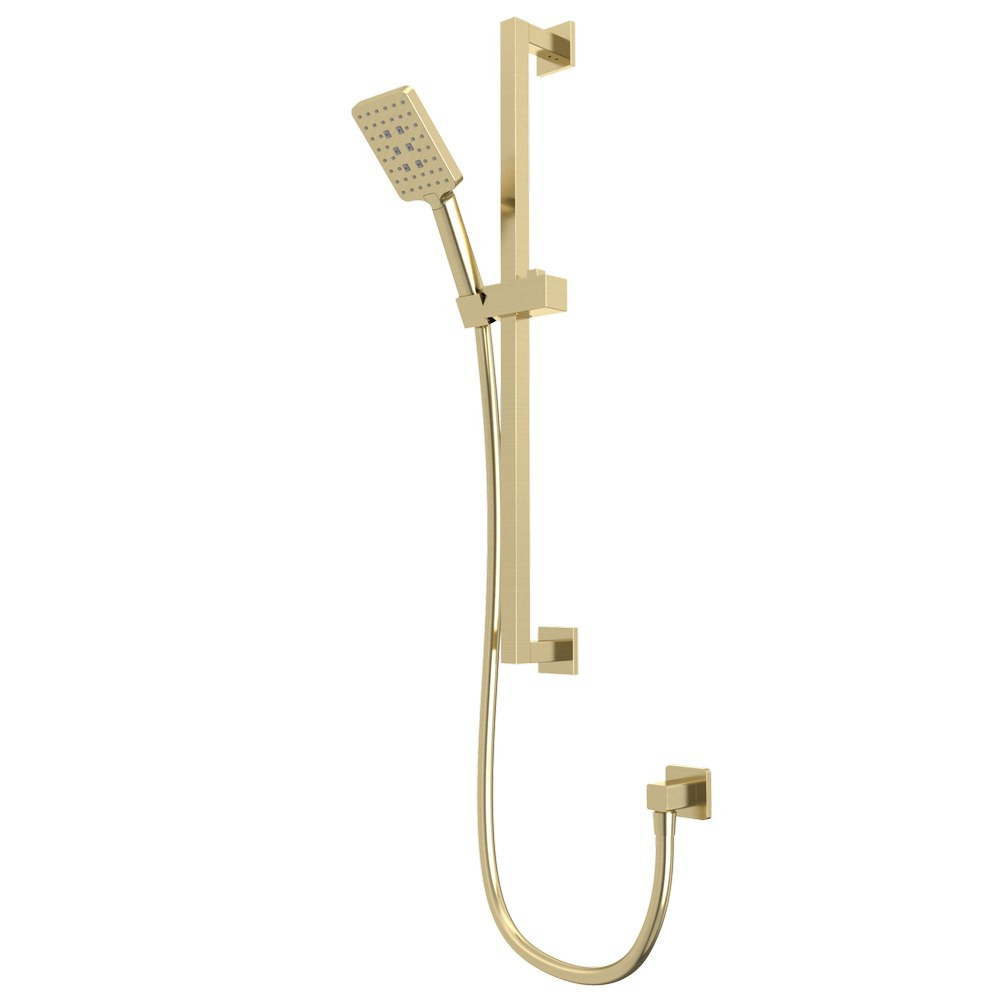Tavistock Square Brushed Brass Shower Kit