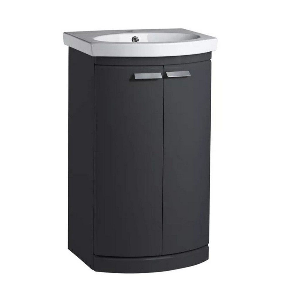 Tavistock Tempo 500mm Gloss Dark Grey Freestanding Vanity Unit