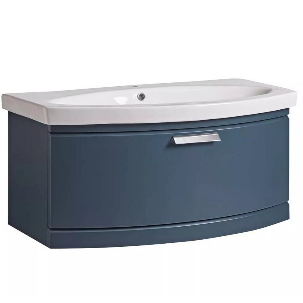 Tavistock Tempo 900mm Oxford Blue Wall Hung Vanity Unit