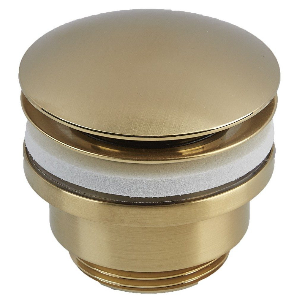 Tavistock Universal Brushed Brass Unslotted Basin Waste
