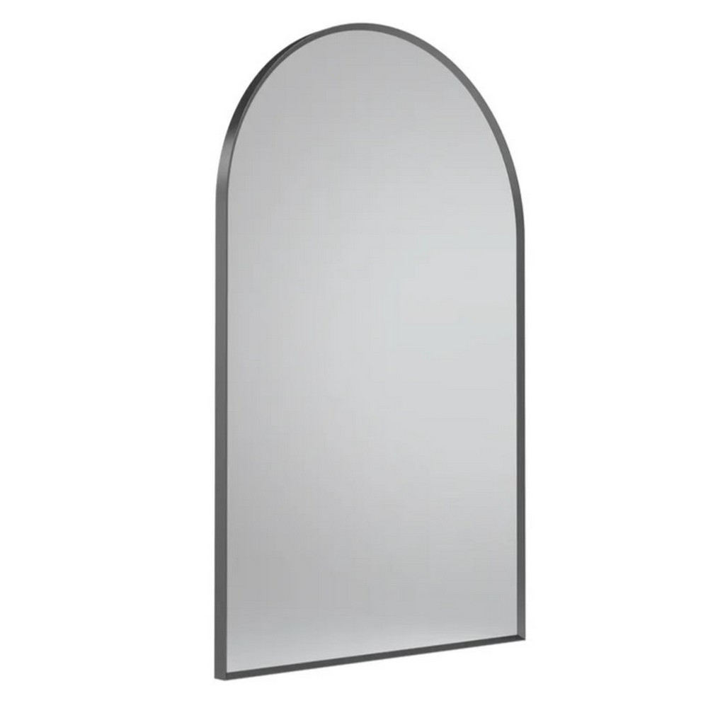 Tavistock Verge Arched Bathroom Mirror in Gunmetal