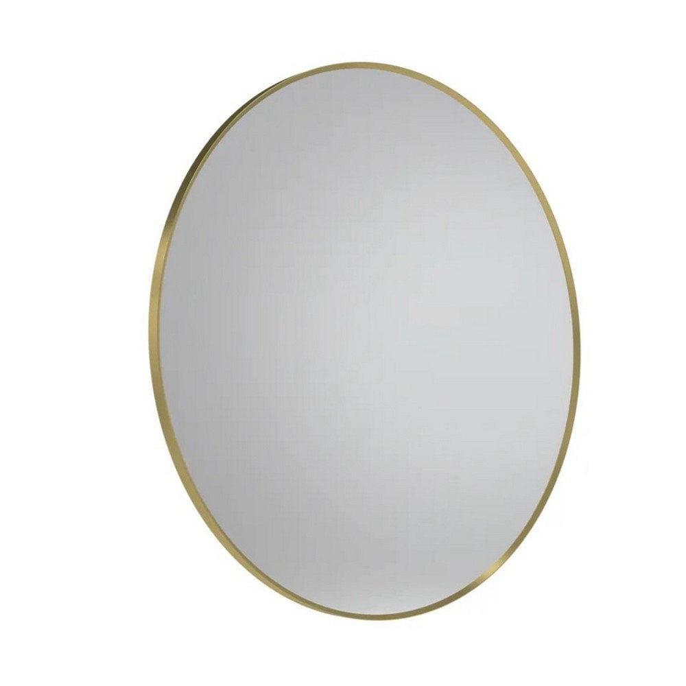 Tavistock Verge Framed Circular 800mm Brushed Brass Bathroom Mirror