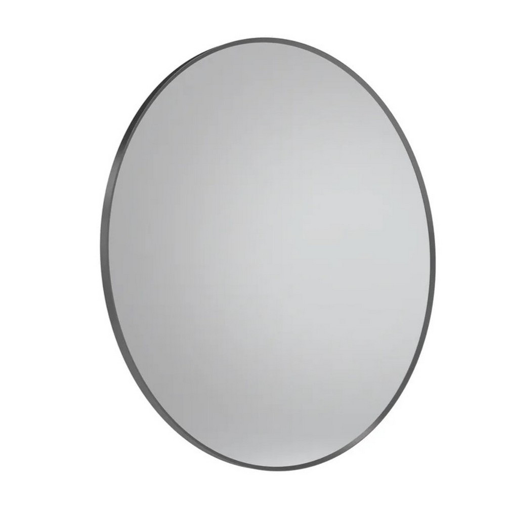 Tavistock Verge Framed Circular 800mm Gunmetal Bathroom Mirror