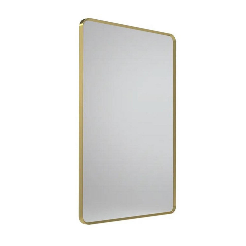 Tavistock Verge Framed Rectangular 700 x 450mm Mirror in Brushed Brass