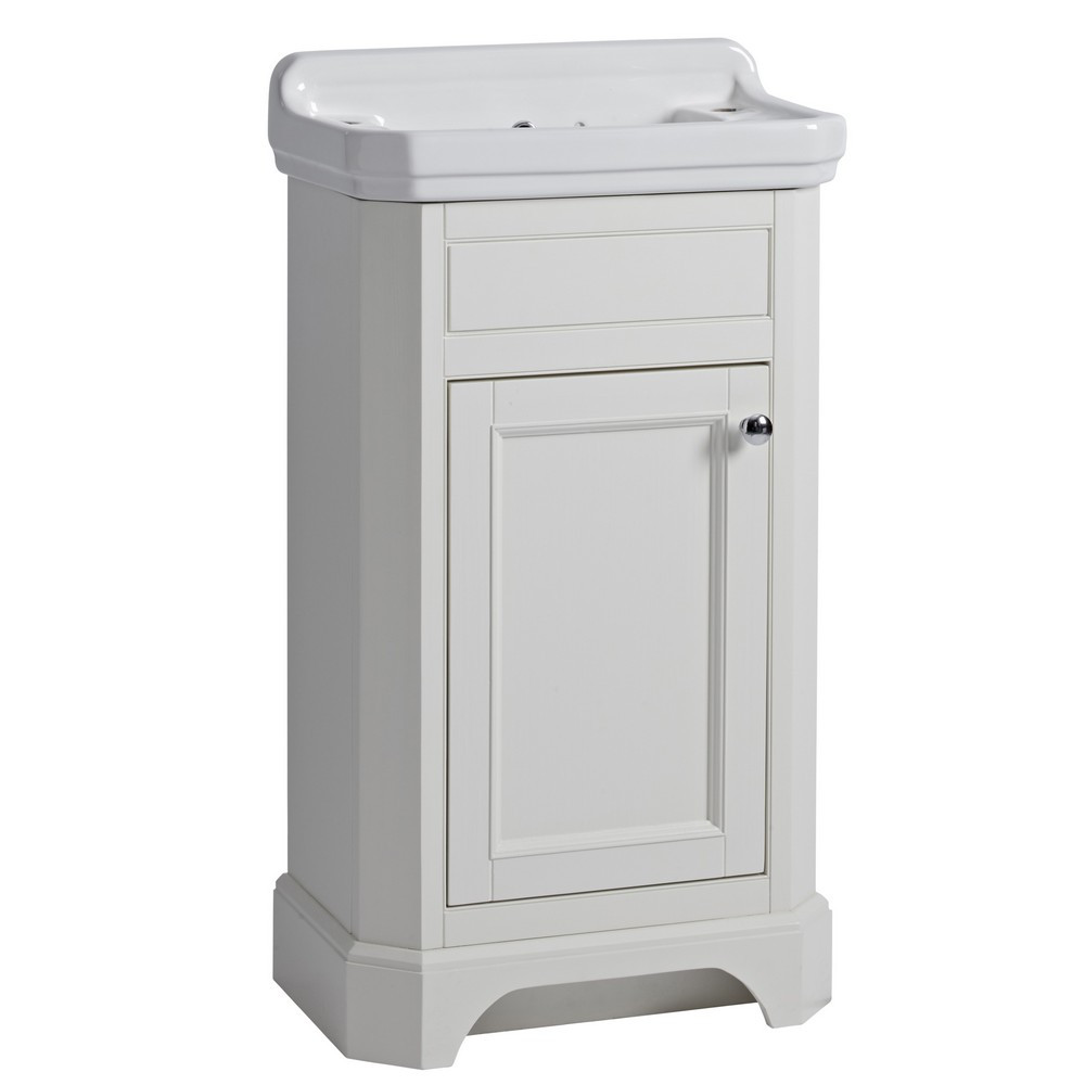Tavistock Vitoria 500mm Cloakroom Unit in Linen White with Basin