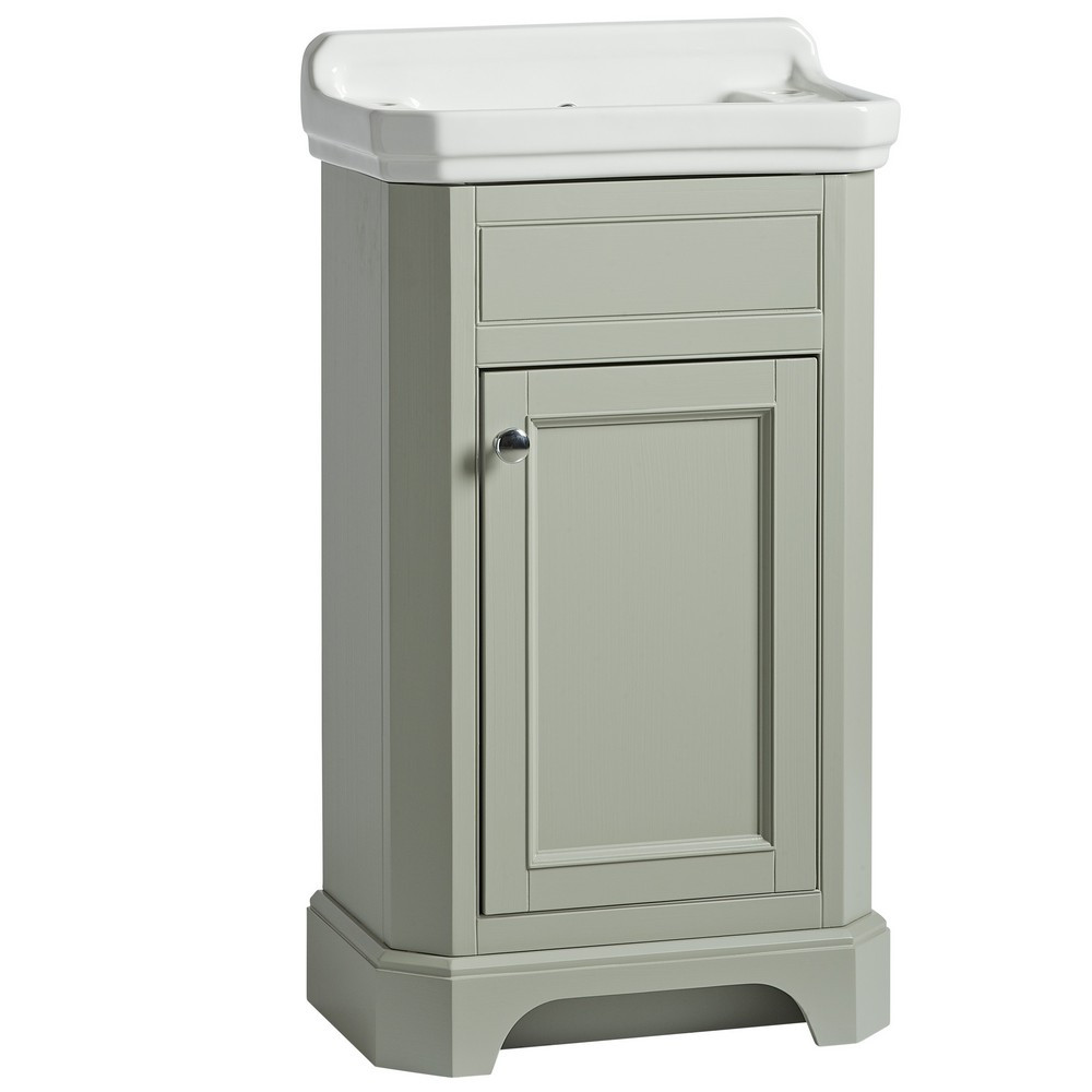 Tavistock Vitoria 500mm Cloakroom Unit in Pebble Grey with Basin