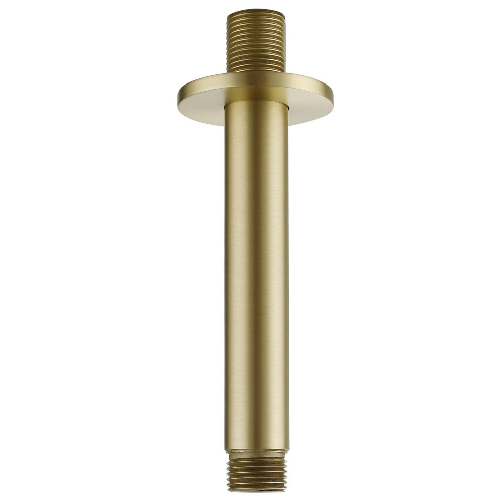 Vantara Stellar 120mm Round Ceiling Mounted Shower Arm in Brushed Brass