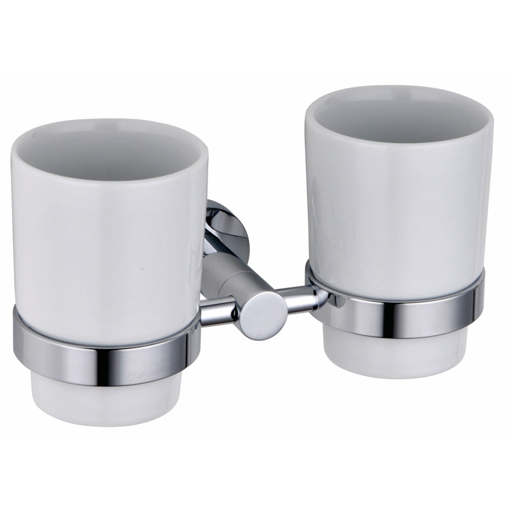 Vantara Spark Double Tumbler and Holder in Chrome