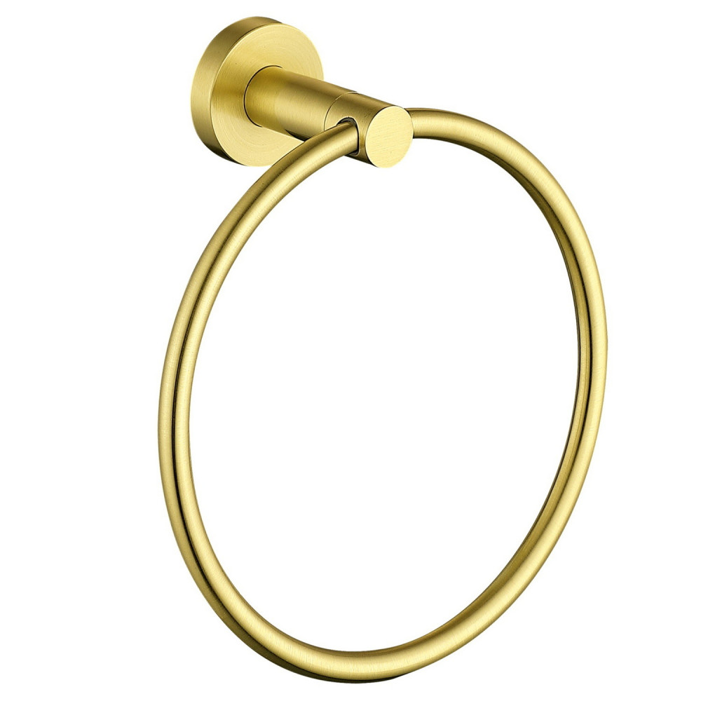 Vantara Spark Towel Ring in Brushed Brass