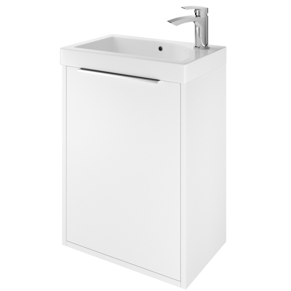 Vantara Active 465mm Wall Hung Cloakroom Vanity Unit and Basin in White