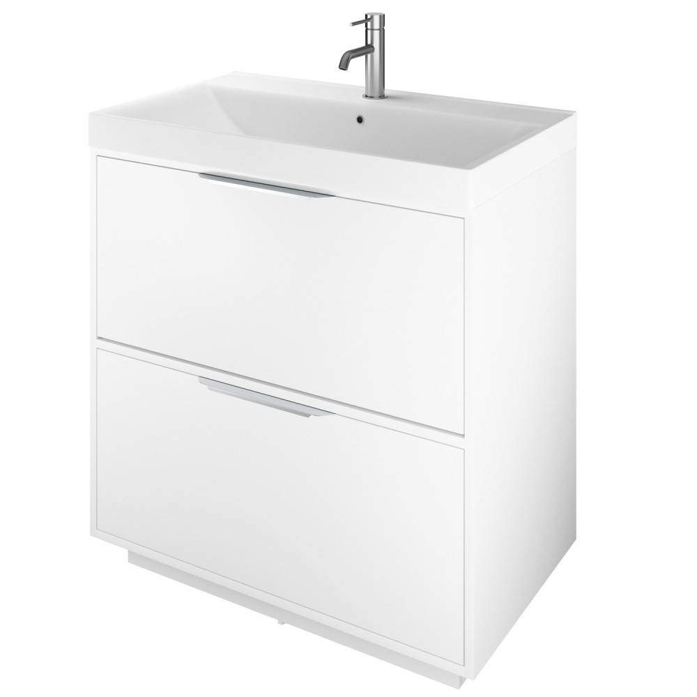 Vantara Active 800mm Freestanding Vanity Unit and Basin in White