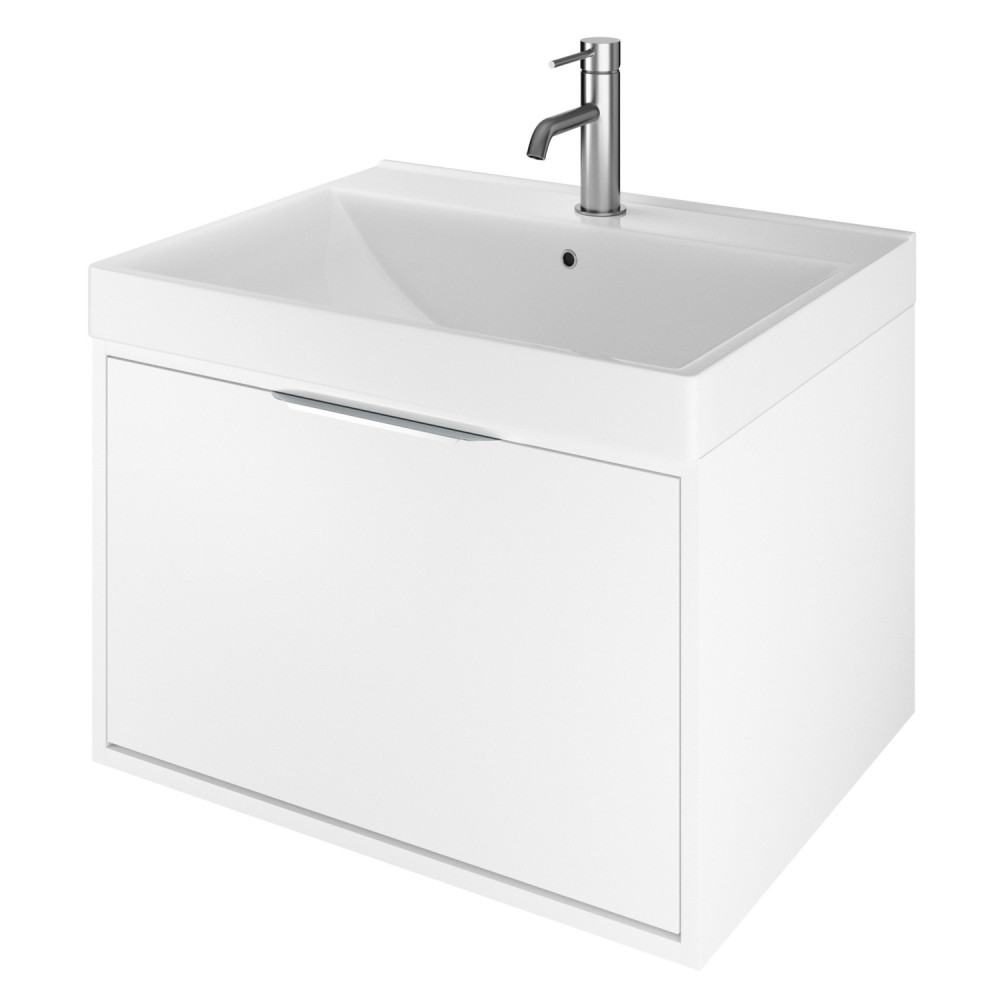 Vantara Active Wall Hung 600mm Vanity Unit and Basin in White