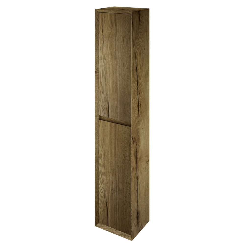 Vantara Leon 300mm Wall Hung Tall Unit in Tobacco Oak
