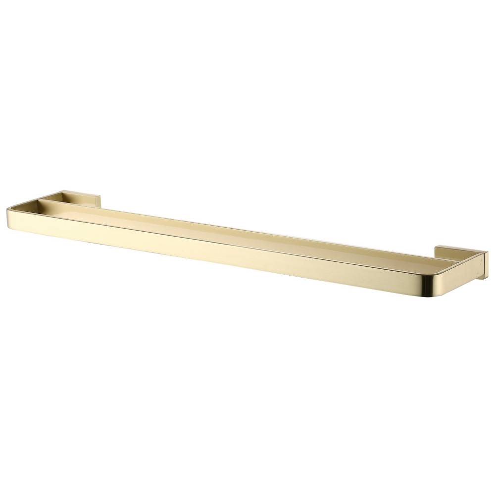 Vantara Zenith Double Towel Rail in Brushed Brass