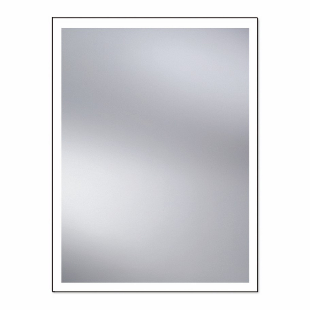 Vantara Matt Black Frame 600 x 800mm Illuminated Bathroom Mirror