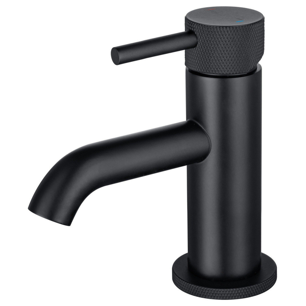 Vantara Comet Mini Mono Basin Mixer with Waste in Black