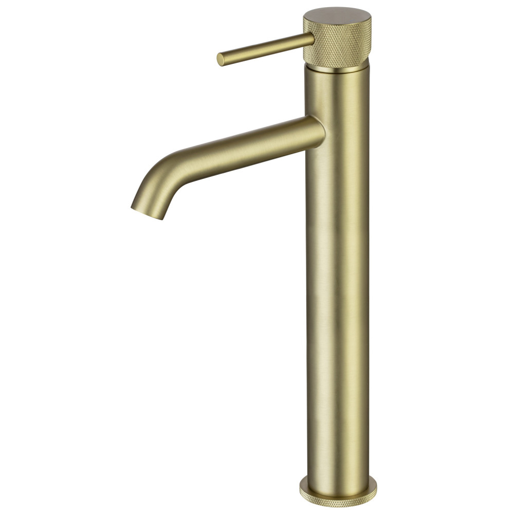 Vantara Comet Tall Basin Mixer in Brushed Brass
