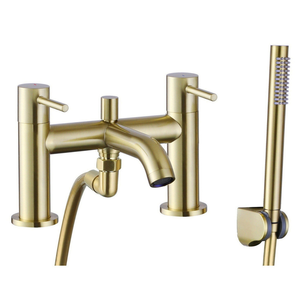 Vantara Fortune Bath Shower Mixer in Brushed Brass
