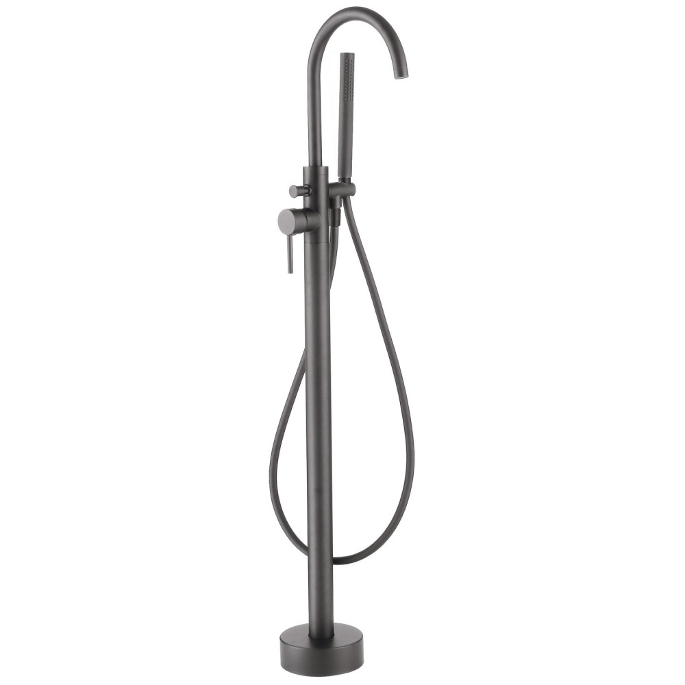 Vantara Fortune Floorstanding Bath Shower Mixer in Gunmetal Grey