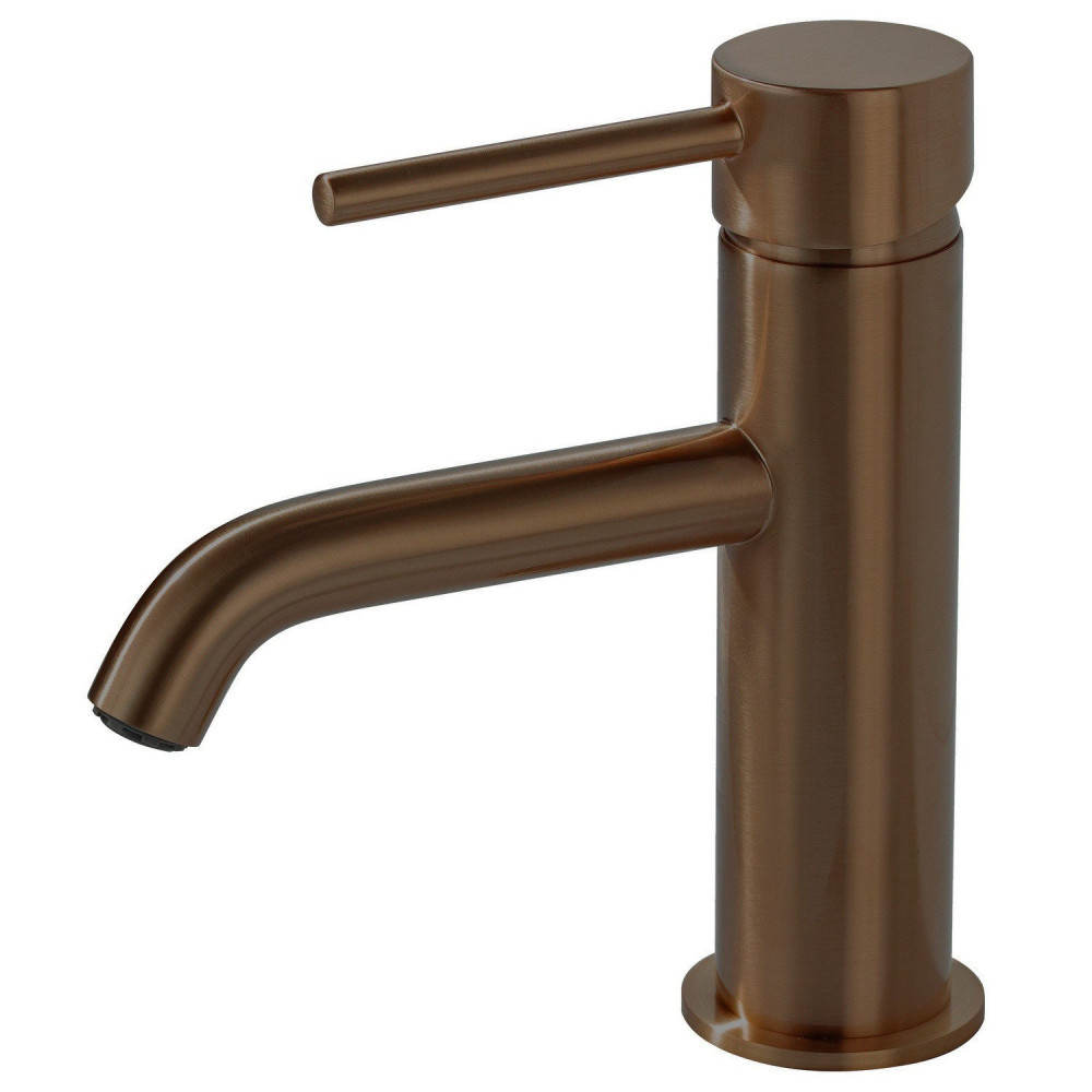 Vantara Fortune Mini Mono Basin Mixer with Waste in Brushed Bronze