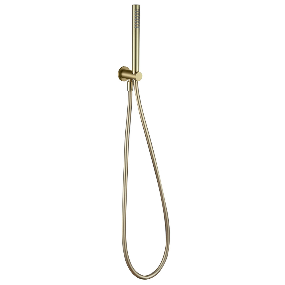Vantara Round Shower Handset and Wall Bracket in Brushed Brass