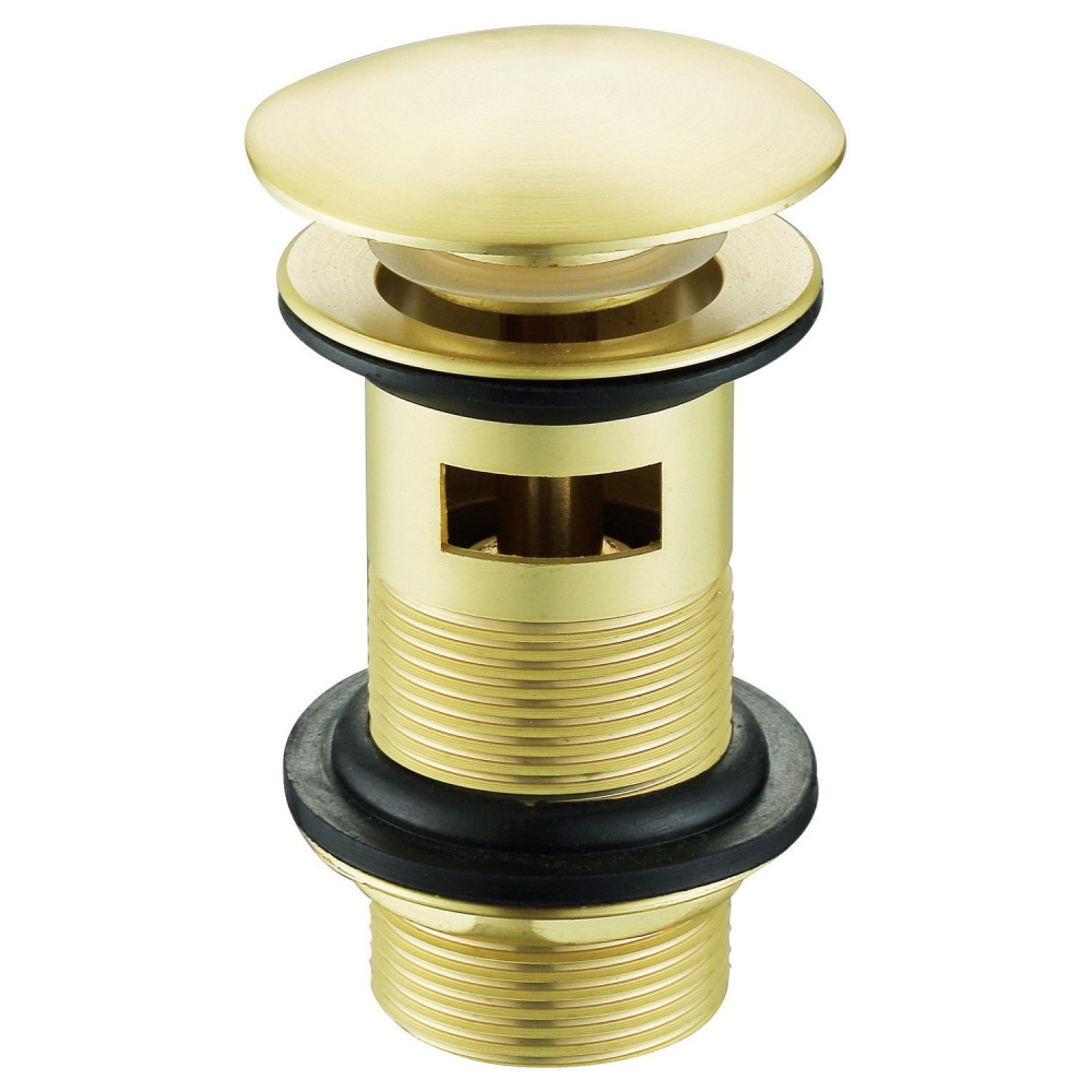 Vantara Slotted Sprung Basin Waste in Brushed Brass