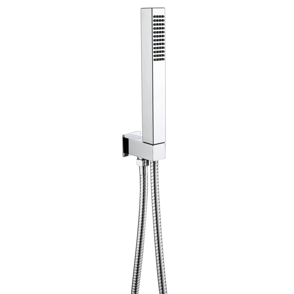 Vantara Square Shower Handset and Wall Bracket in Chrome