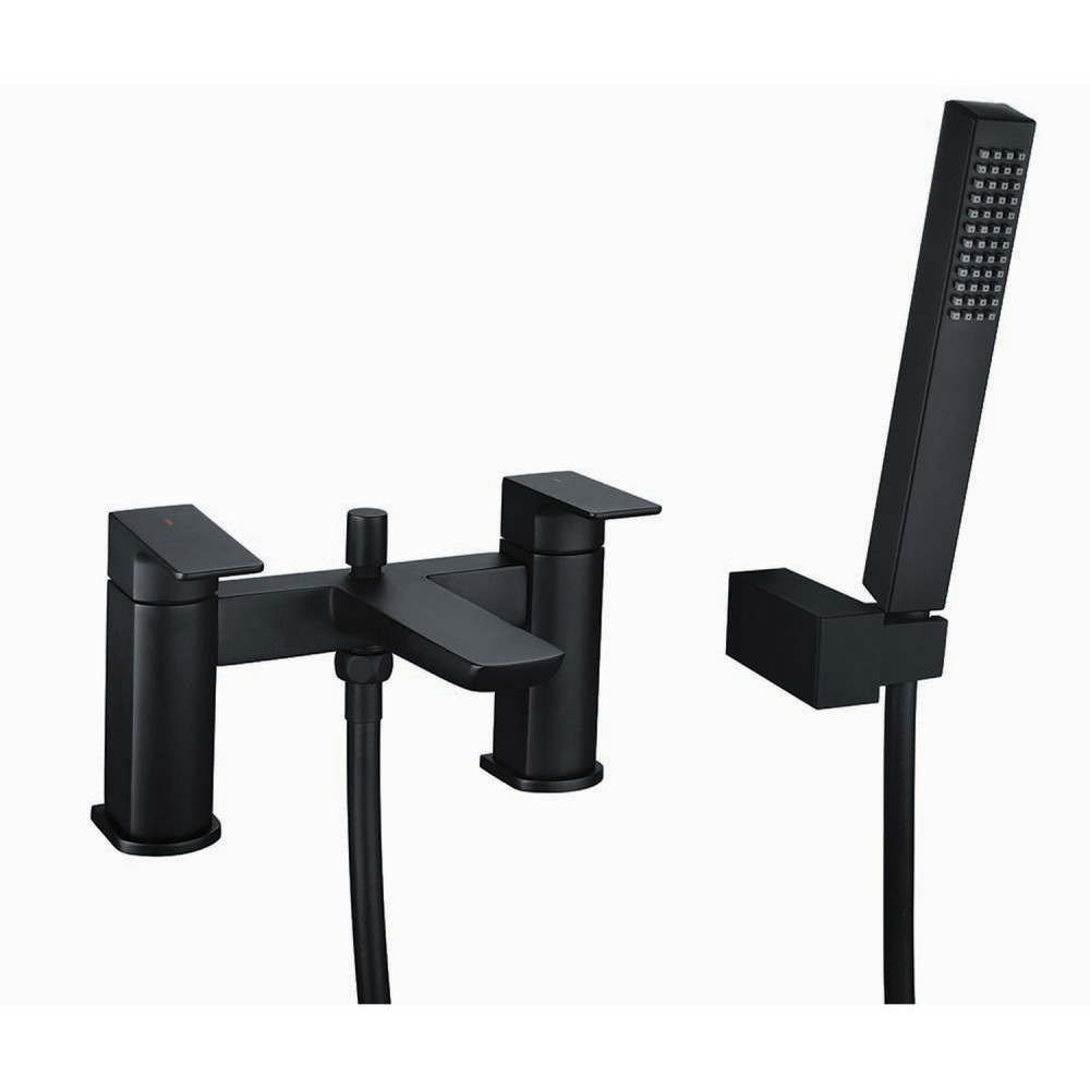 Vantara Warp Bath Shower Mixer in Black