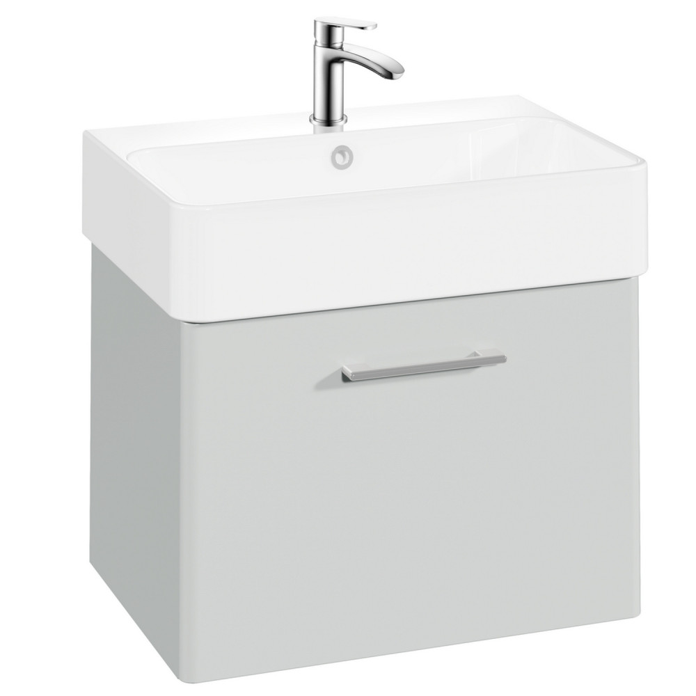 Vantara Order 600mm Wall Hung Vanity Unit and Basin in Light Matt Grey