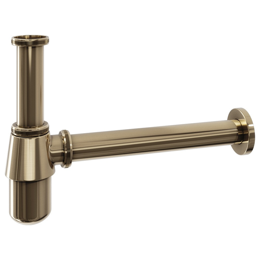 Trisen Basin Bottle Trap in Brushed Brass