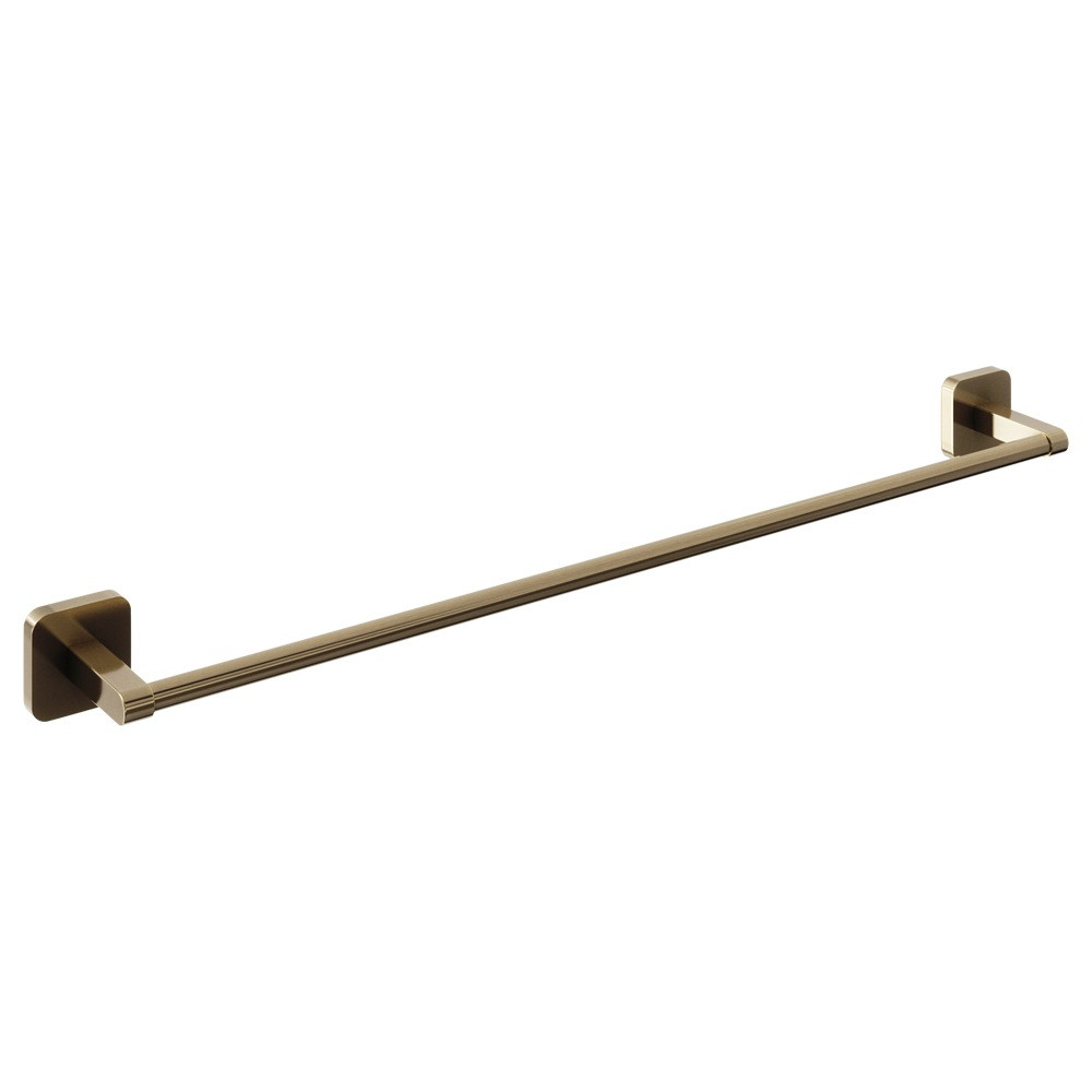 Trisen Brushed Brass 600mm Single Towel Rail