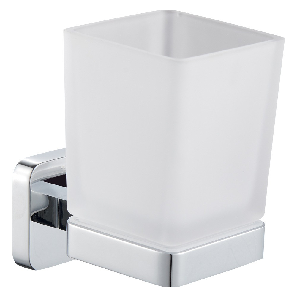 Trisen Chrome Glass Tumbler Holder