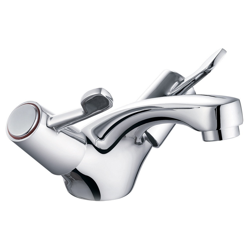 Trisen Chrome Two Handle Lever Basin Mixer with Waste