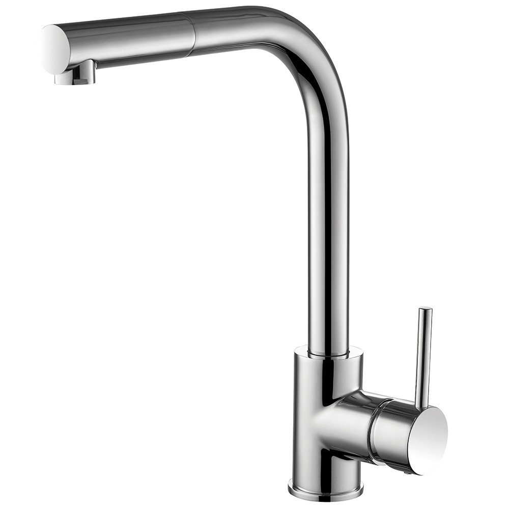 Trisen Era Brushed Nickel Single Lever Pull Out Kitchen Tap