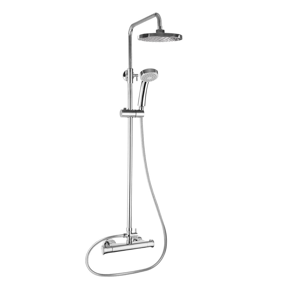 Trisen Harik 2 Chrome Round Exposed Thermostatic Shower Set