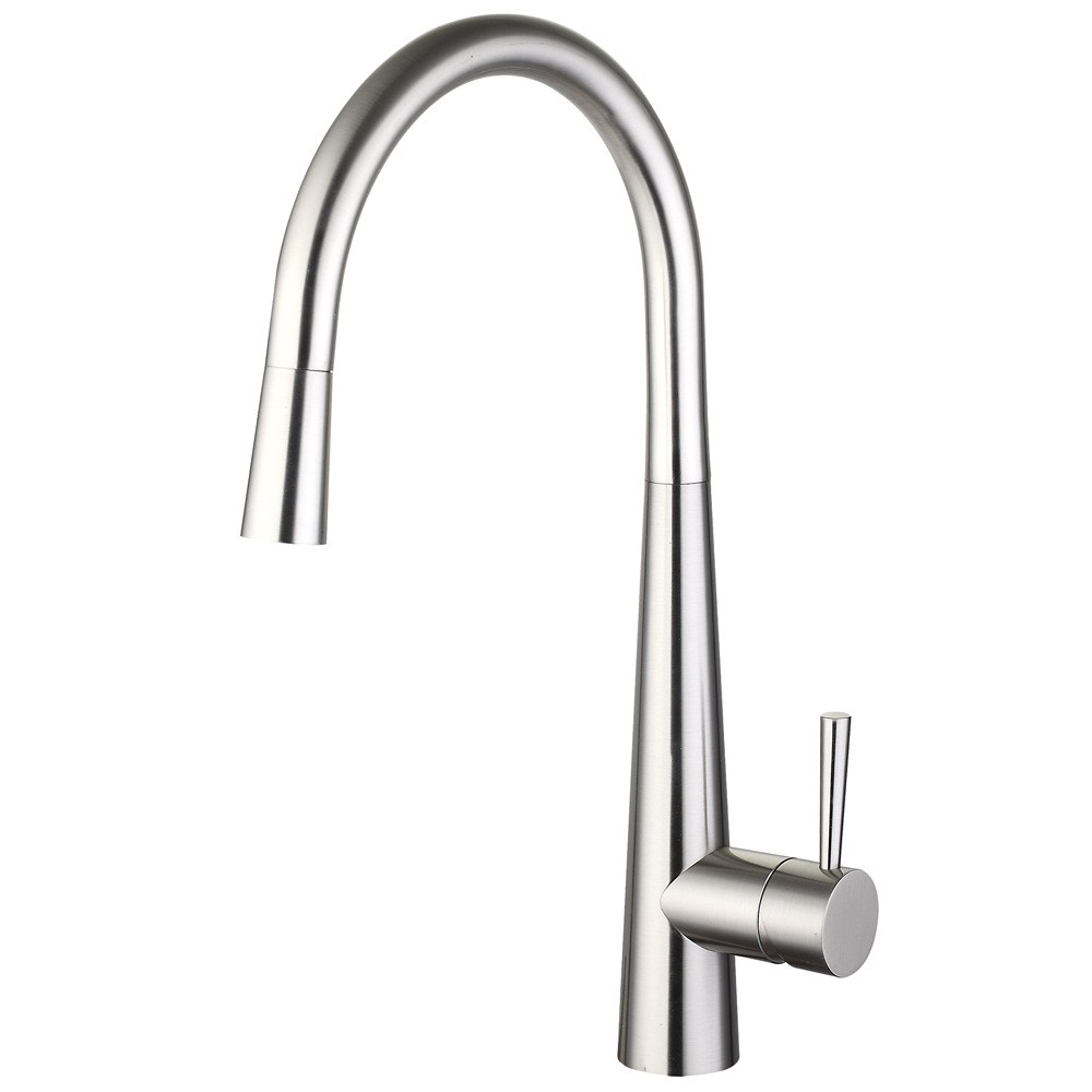 Trisen Jema Brushed Nickel Single Lever Pull Out Kitchen Tap