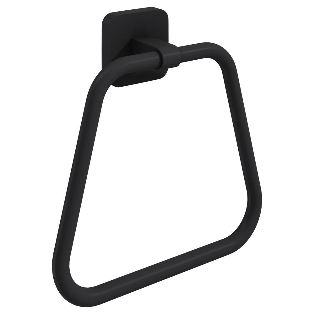 Trisen Matt Black Towel Ring