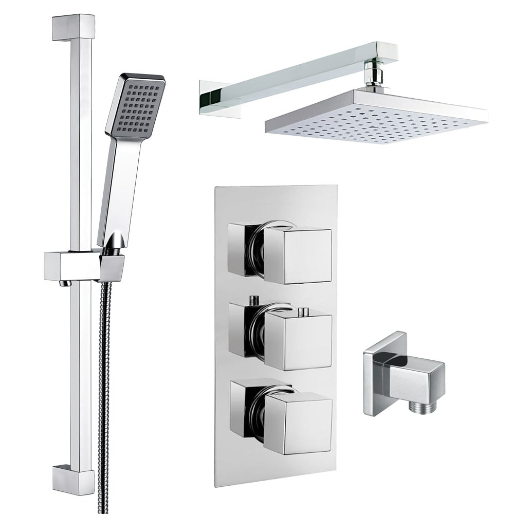 Trisen Raffa Chrome Concealed Thermostatic Shower Set