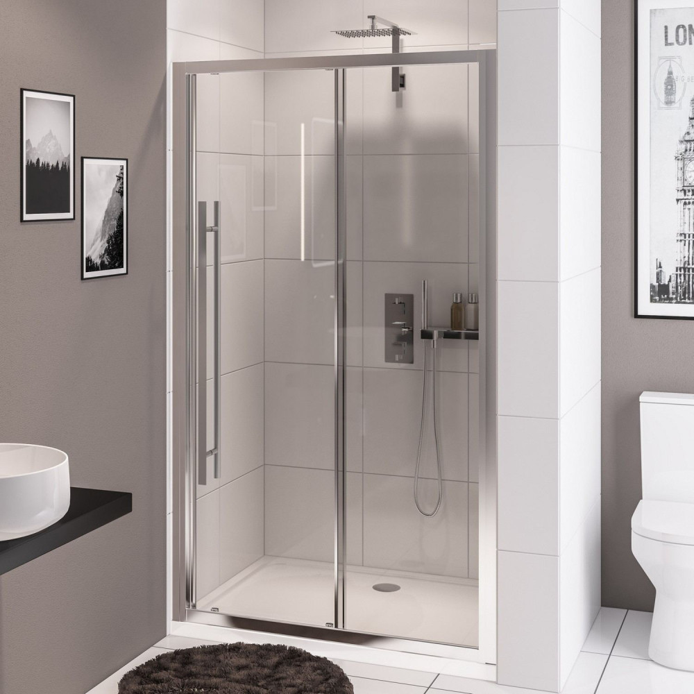 Vantage 2000 6mm Chrome 1200mm Sliding Shower Door
