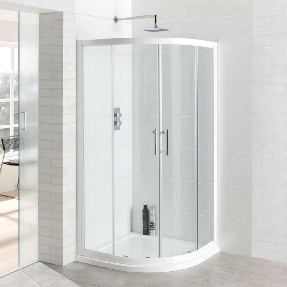 Vantage 800mm White Quadrant Shower Enclosure