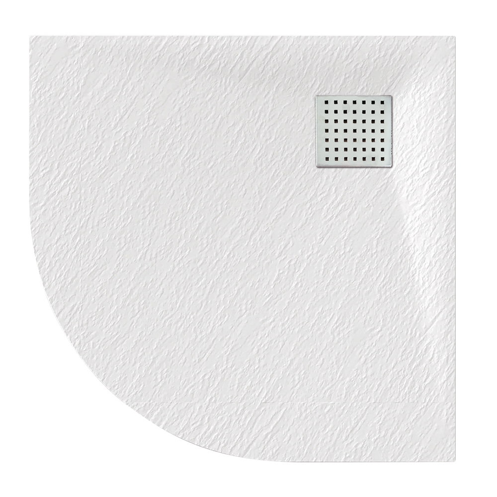 Veloce Duo 900 x 900mm White Quadrant Shower Tray (1)