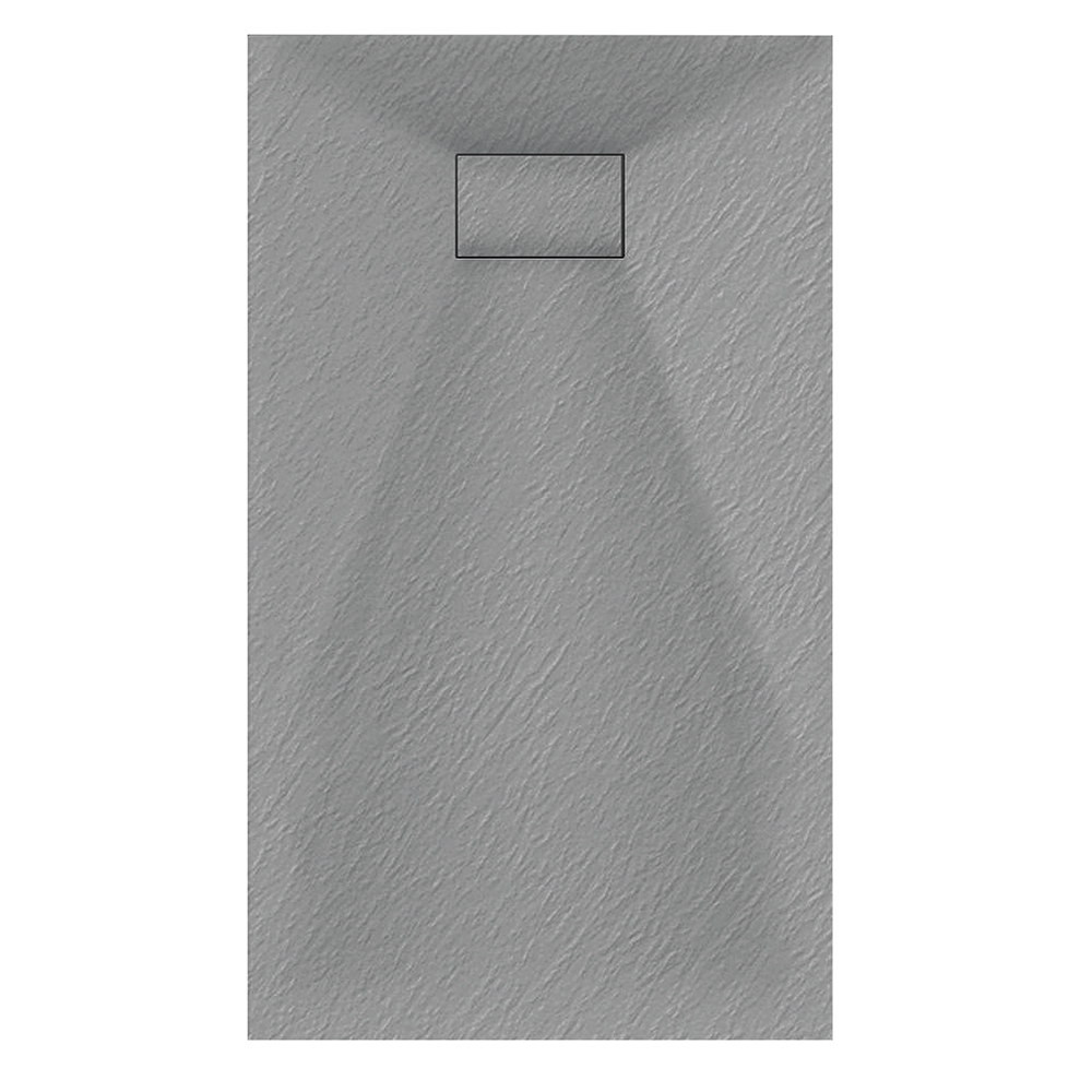 Veloce Uno 1000 x 700mm Grey Rectangular Shower Tray (1)