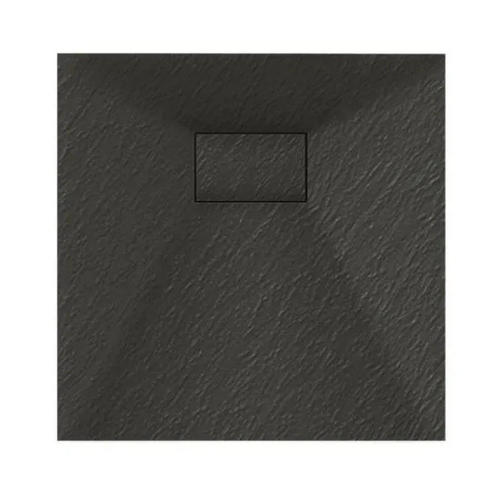 Veloce Uno 800 x 800mm Black Square Shower Tray (1)