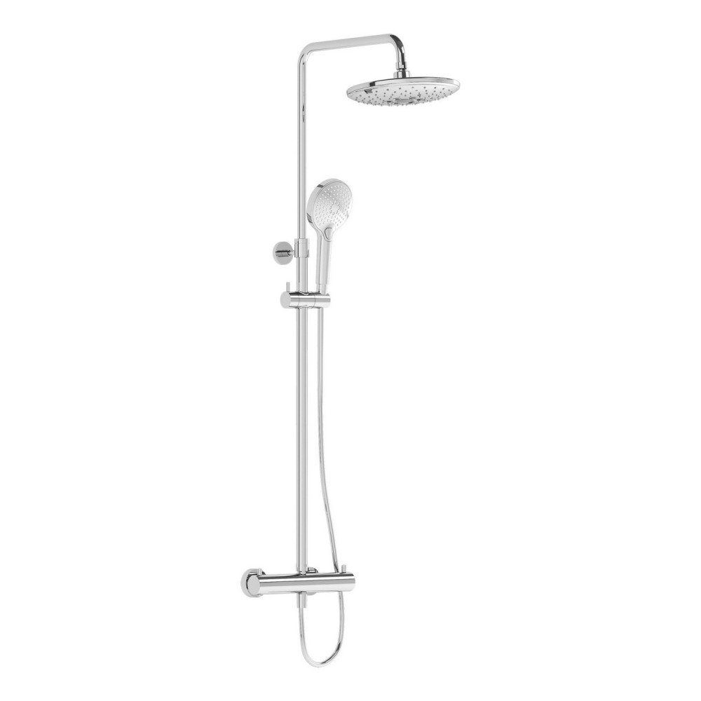 VitrA Aquaheat Bliss 240 Chrome Thermostatic Bar Mixer Shower with Kit