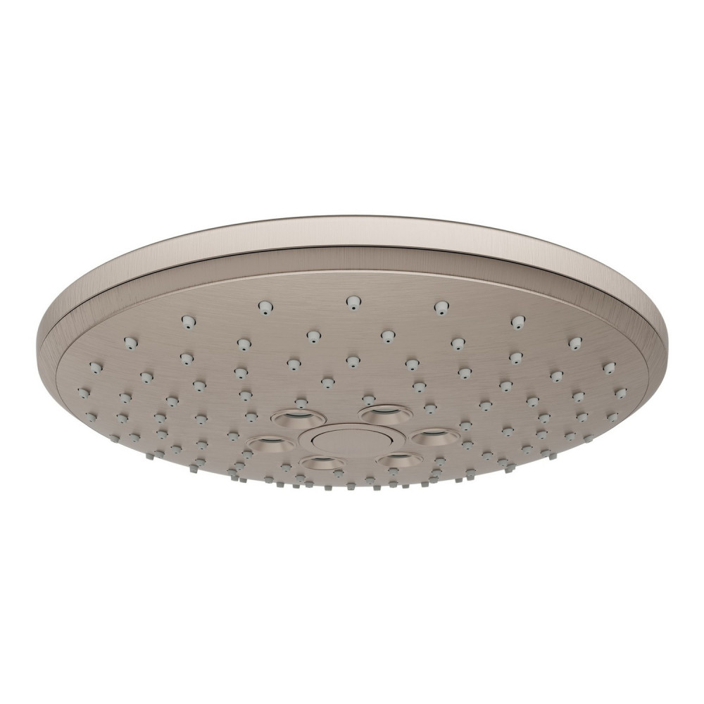 VitrA Bliss Brushed Nickel Round 240mm Two Function Fixed Shower Head